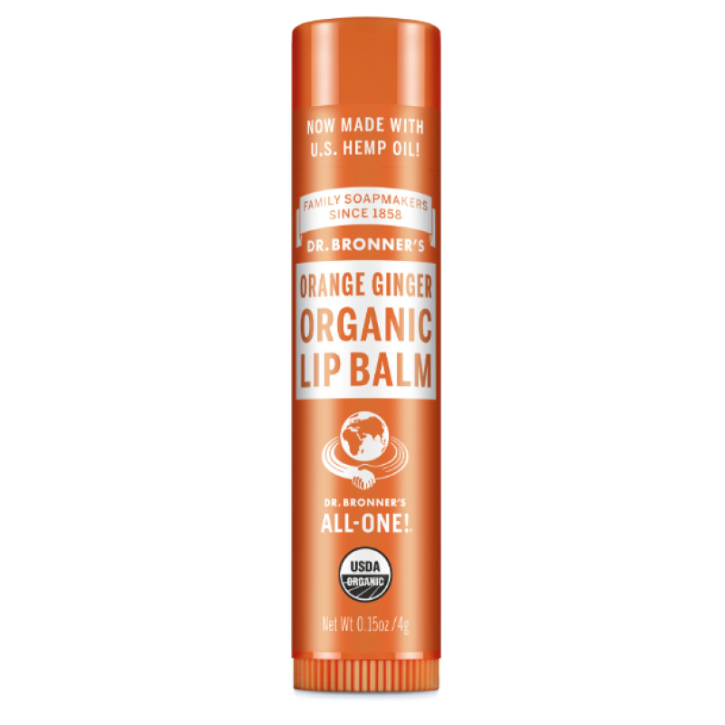 DR BRONNER'S ORANGE GINGER ORGANIC LIPBALM 4G