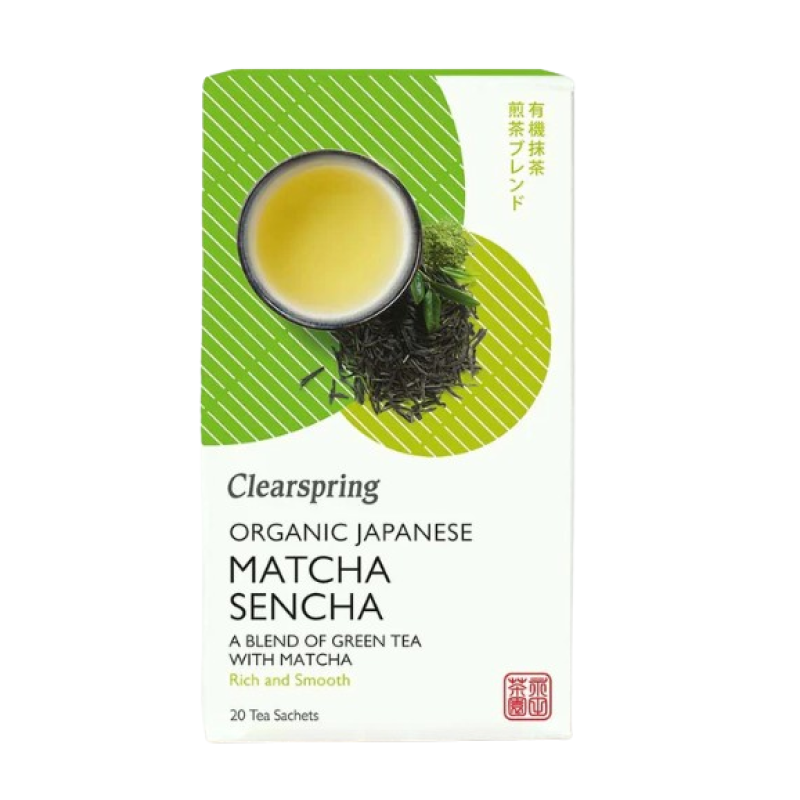 CLEARSPRING ORGANIC MATCHA SENCHA BLEND OF GREEN TEA 20SACHETS