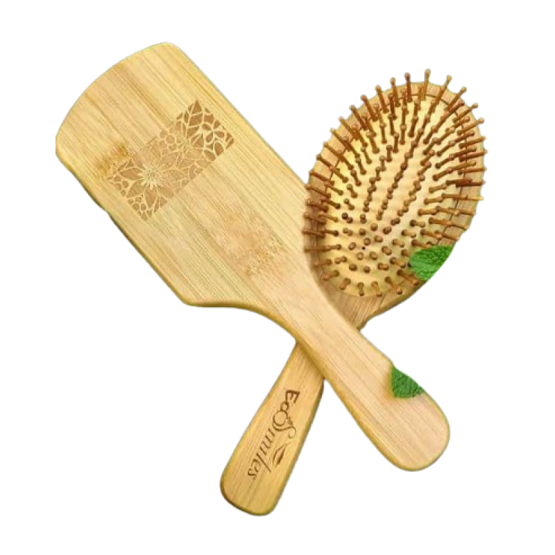 ECOSMILES BAMBOO HEAD HAIR BRUSH 