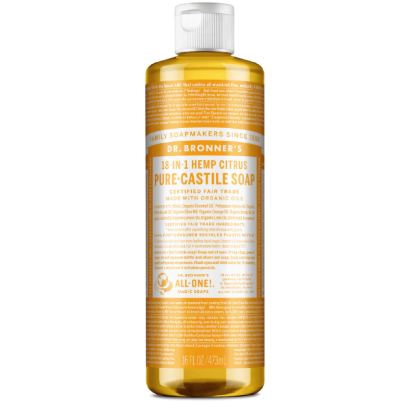 DR BRONNER'S CITRUS PURE CASTILE LIQUID SOAP 473ML 