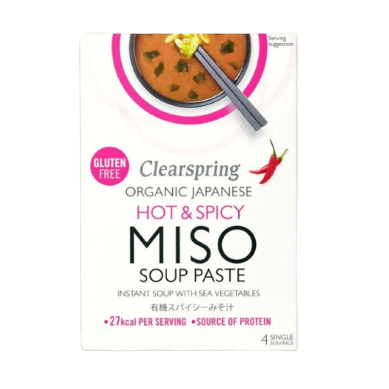 CLEARSPRING ORGANIC INSTANT MISO SOUP PASTE-HOT & SPICY 60G