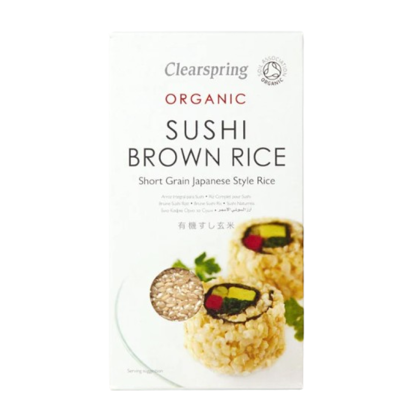 CLEARSPRING ORGANIC SUSHI BROWN RICE 500G