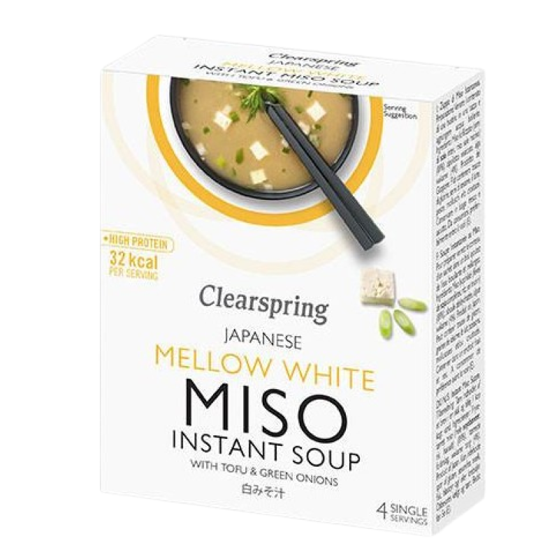 CLEARSPRING MELLOW WHITE INSTANT SOUP WITH TOFU 4X10G