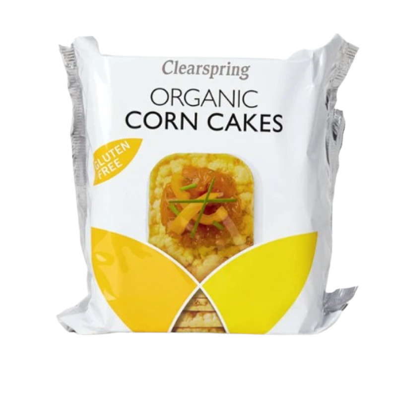 CLEARSPRING ORGANIC PUFFED CORN CAKES 130G