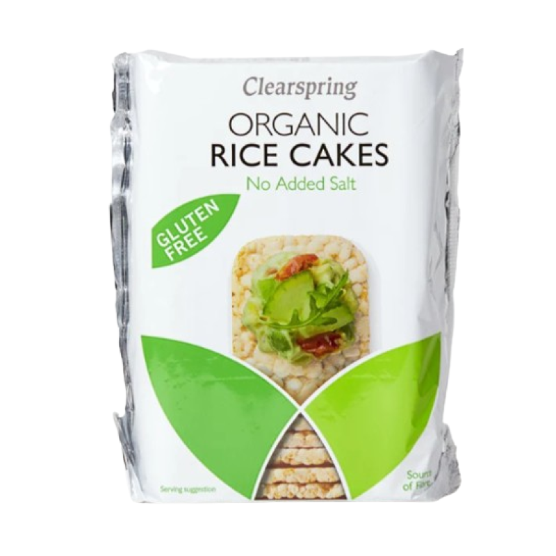 CLEARSPRING ORGANIC RICE CAKES NO ADDED SALT 130G