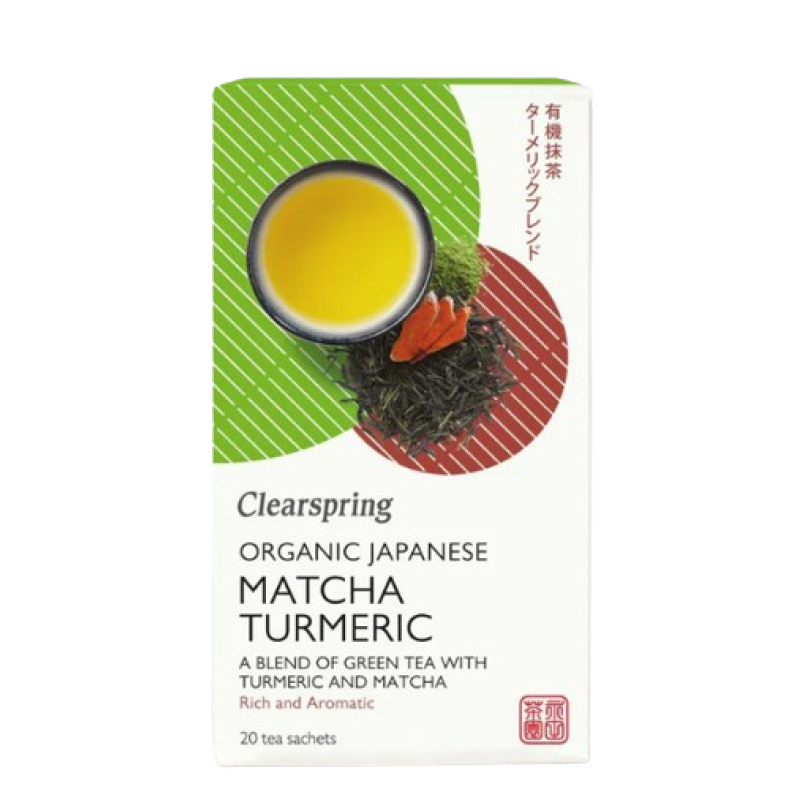 CLEARSPRING ORGANIC JAPANESE MATCHA TUMERIC 20 SACHETS