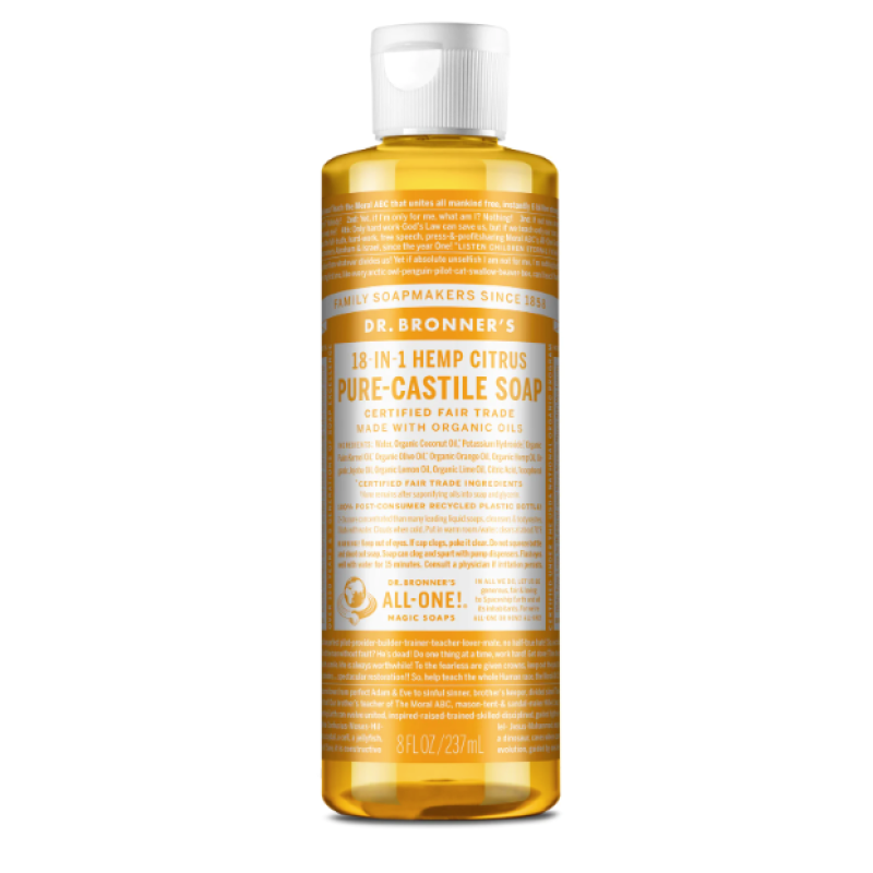  DR BRONNER'S CITRUS PURE CASTILE LIQUID SOAP 237ML 