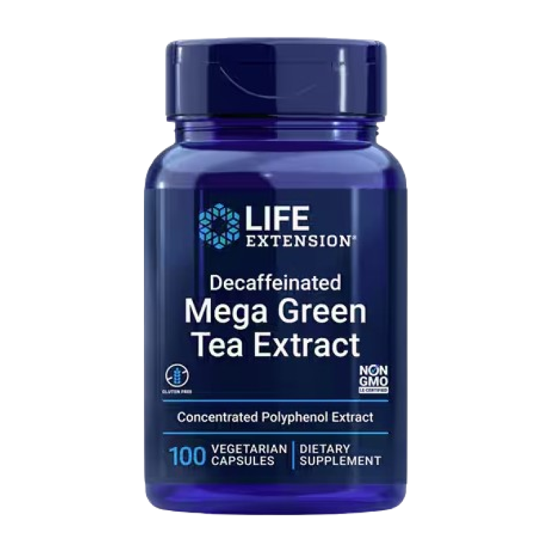 LIFE EXTENSION DECAFFEINATED  MEGA GREEN TEA EXTRACT 100CAPSULES