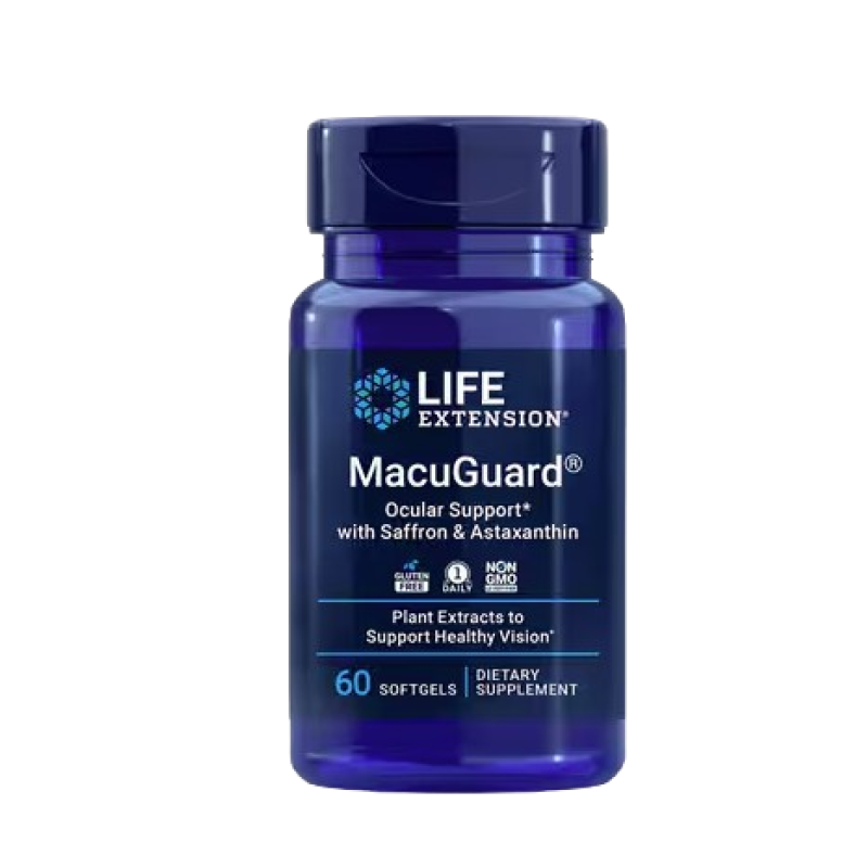 LIFE EXTENSION MACUGUARD OCULAR SUPPORT WTTH SAFFRON & ASTAXANTHIN