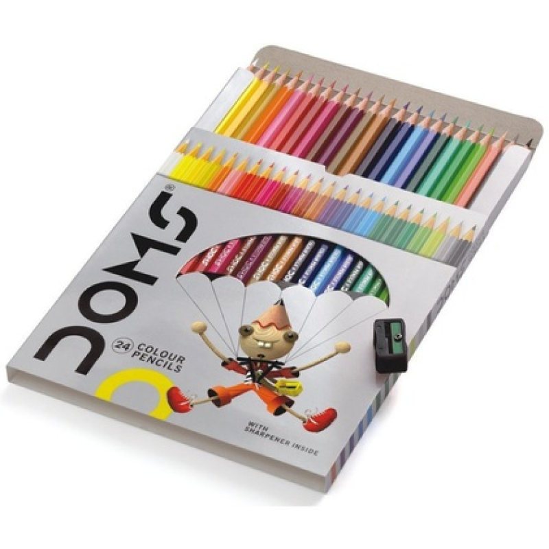 DOMS COLOUR PENCILS 24PCS FULL SIZE