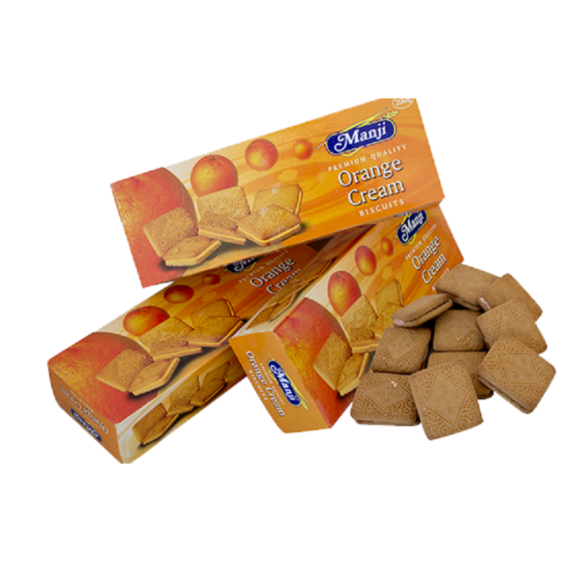 MANJI ORANGE CREAM BISCUITS 200G