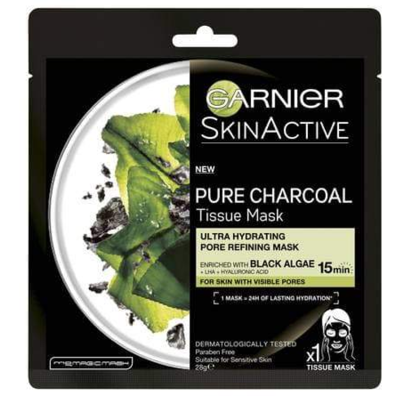 GARNIER PURE CHARCOAL MASK BLACK ALGAE