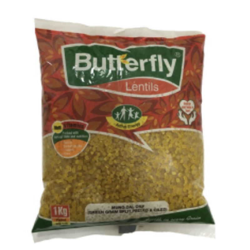 BUTTERFLY MUNG DAL OILY (PEELED AND OILED) 1KG