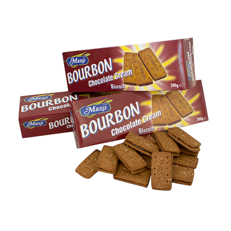 MANJI BOURBON CHOCOLATE CREAM BISCUITS 200G