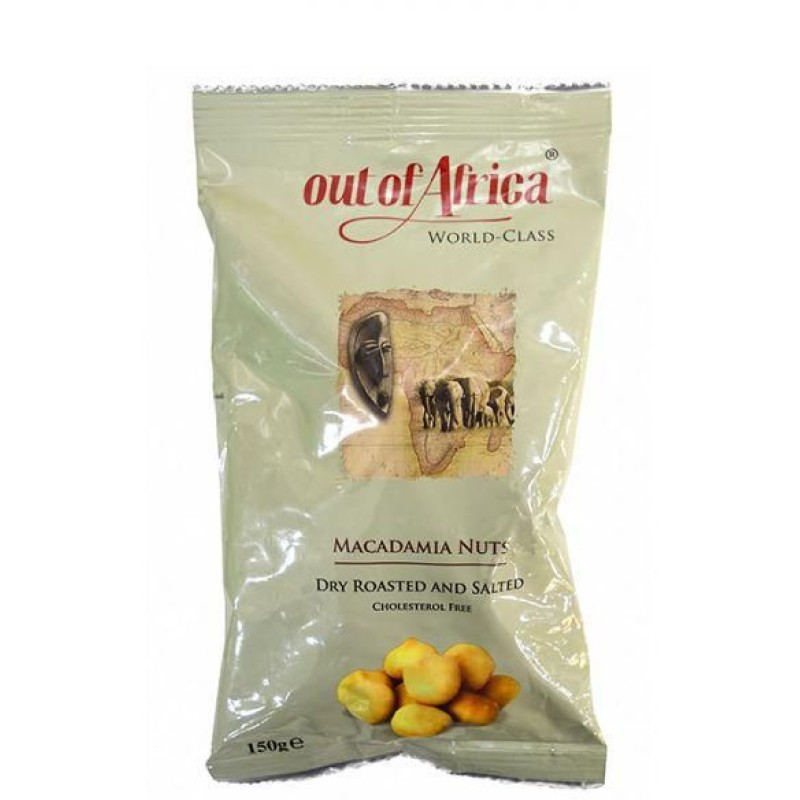 Out Of Africa Macadamia & Cashew Nuts Dry Roasted and Salted 150g