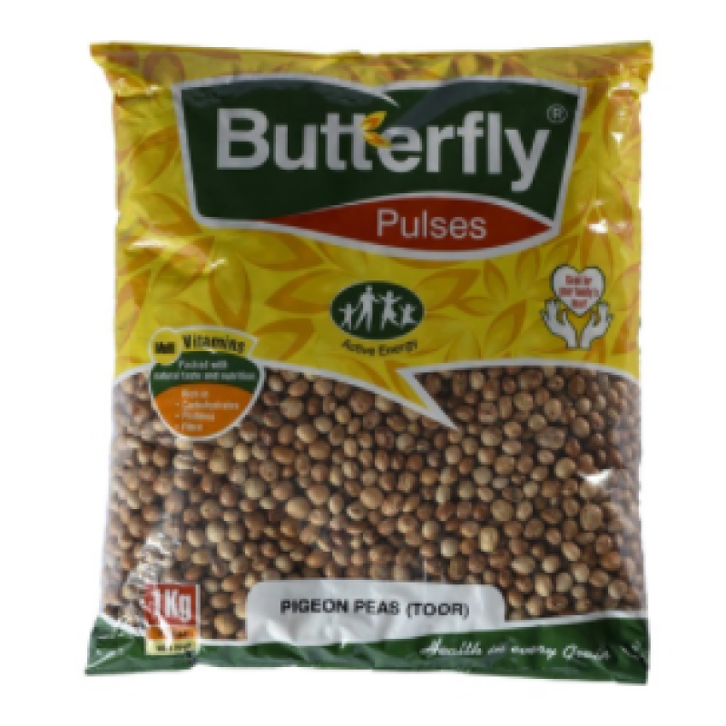 BUTTERFLY PULSES PIGEON PEAS TOOR 1KG