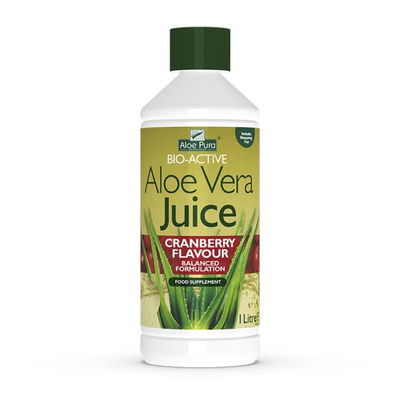 Aloe vera juice organic 1litre cranberry flavour