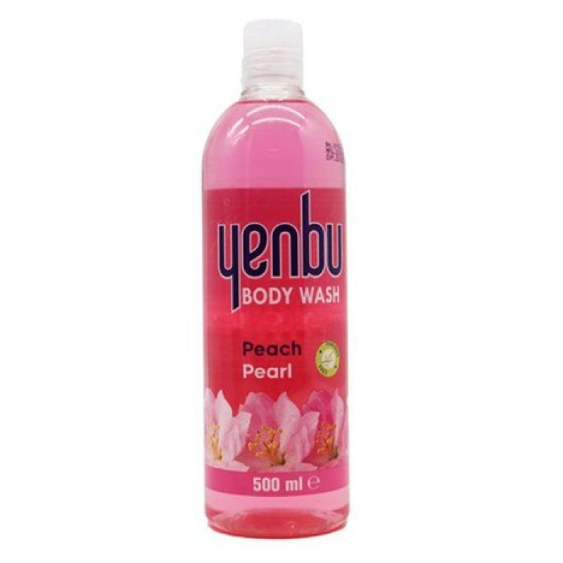 YENBU PEACH PEARL BODY WASH 500ML 