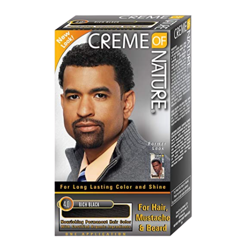 CREME OF NATURE NATURAL MEN`S GEL HAIR COLOR-4.0 RICH BLACK 