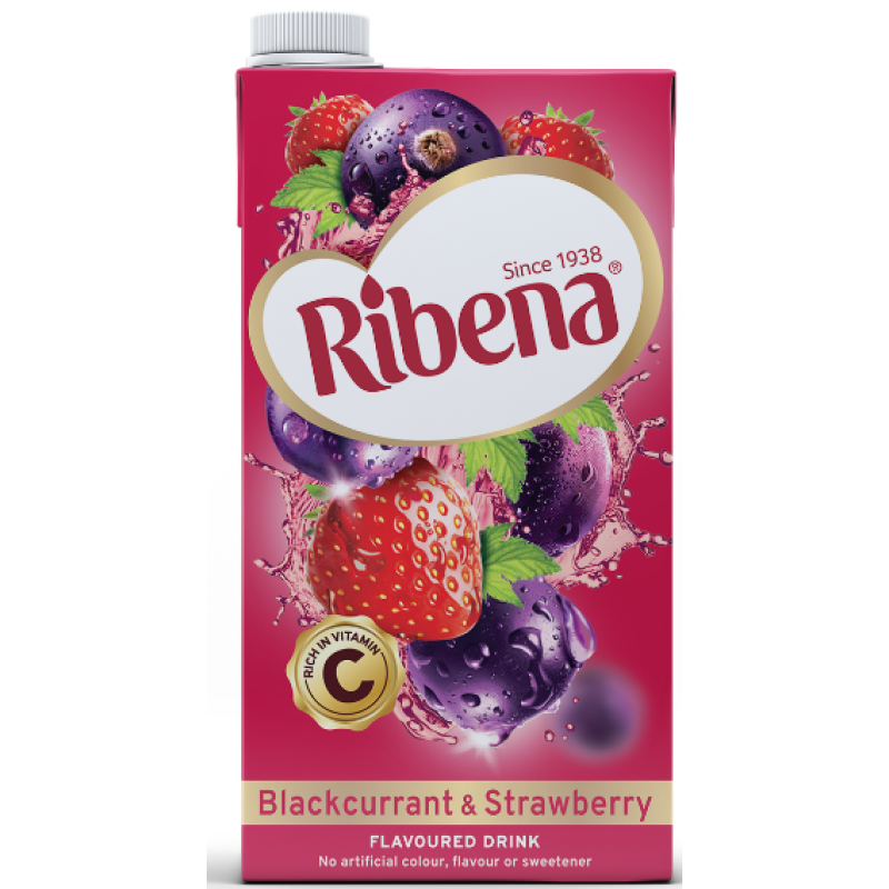 RIBENA BLACKCURRANT AND STRAWBERRY 1 LITRE