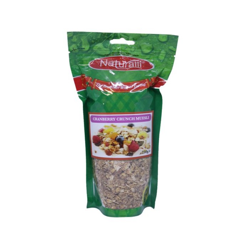 NATURALLI CRANBERRY CRUNCH MUESLI - 250G