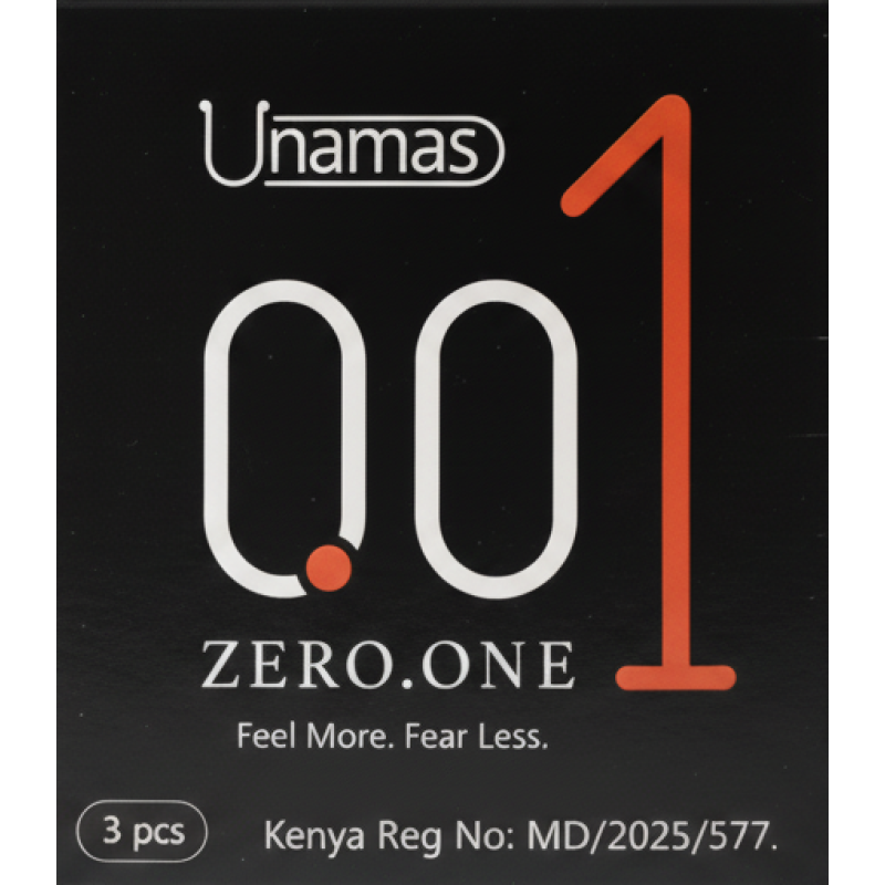 Unamas Zero One Condoms 3pcs in the pack