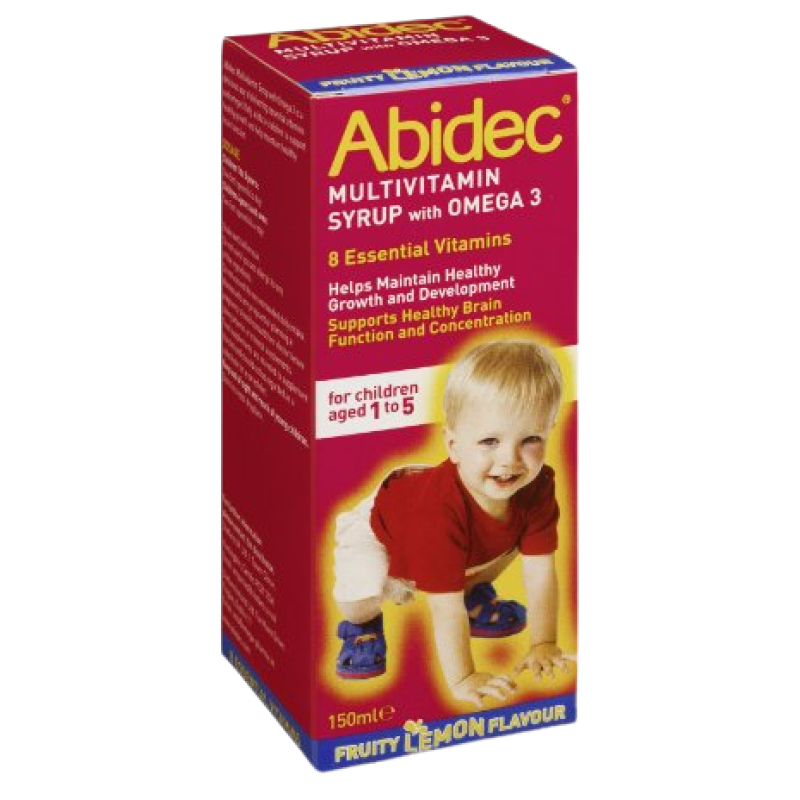 Abidec multivitamin syrup with omega 6 & 9 150ml