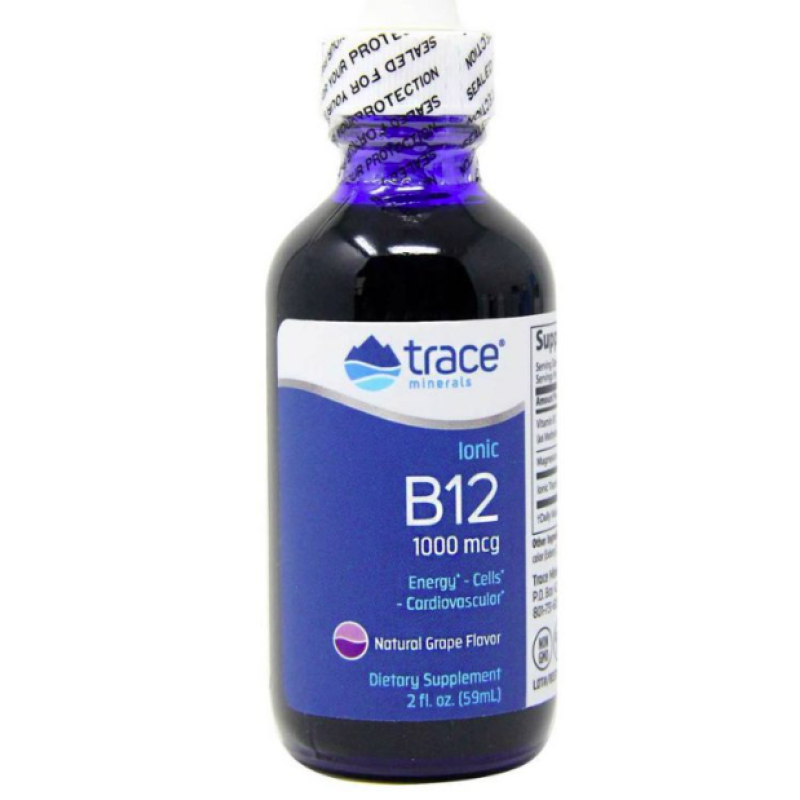 TRACE MINERALS IONIC B12 1000 MCG NATURAL GRAPE FLAVOUR 59ML