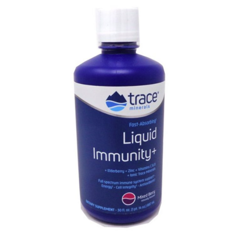 TRACE MINERALS LIQUID IMMUNITY + MIXED BERRY (30FL 14OZ) 887ML