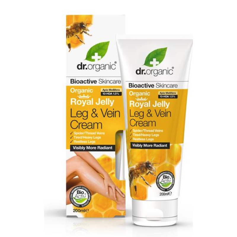 DR ORGANIC ROYAL JELLY LEG & VEIN CREAM 200ML