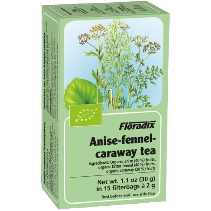 FLORADIX ANISE FENNEL CARAWAY HERBAL TEA BAGS 15's