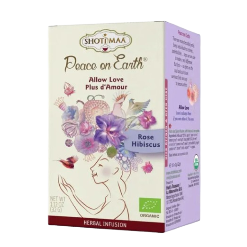 SHOTI MAA PEACE ON EARTH – ALLOW LOVE ROSE HIBISCUS TEA 16’S