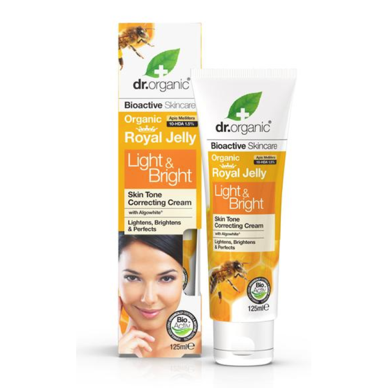 DR ORGANIC ROYAL JELLY LIGHT & BRIGHT CREAM 125ML