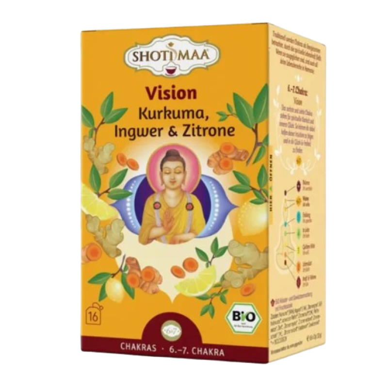 SHOTI MAA VISION – TUMERIC, GINGER & LEMON TEA 16’S