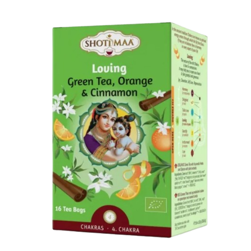 SHOTI MAA LOVING – GREEN, ORANGE & CINNAMON TEA 16’S