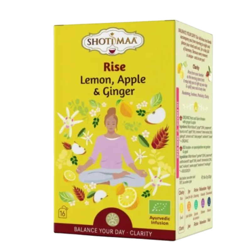 SHOTI MAA RISE – LEMON, APPLE & GINGER TEA 16’S 