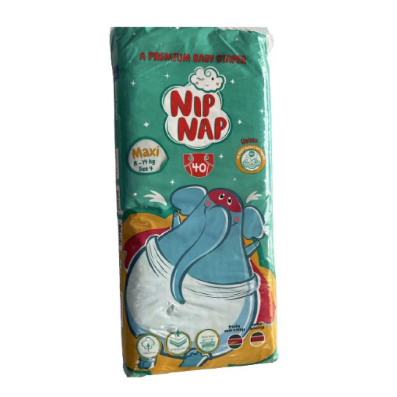 NIPNAP BABY DIAPERS MAXI, 8-14KG :SIZE 4