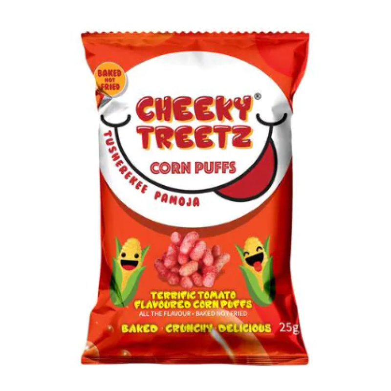 CHEEKY TREETZ CORN PUFFS 25g - TERRIFIC TOMATO 