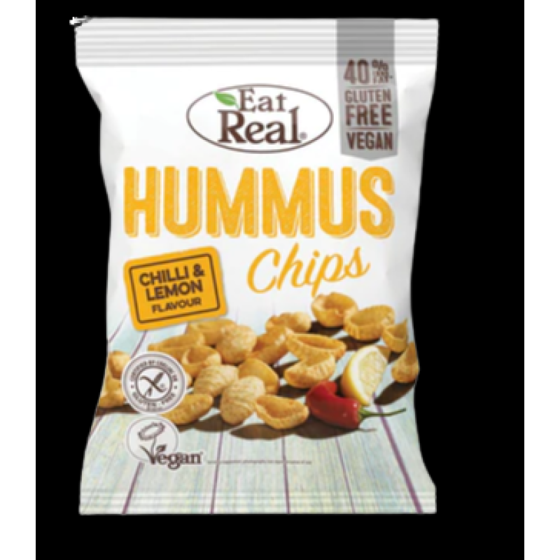 EAT REAL HUMMUS CHILLI AND LEMON CHIPS 135G