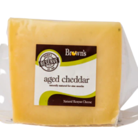 BROWNS AGED CHEDDAR CHEESE  225G