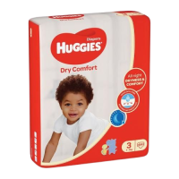 HUGGIES SIZE 3 DRY COMFORT DIAPERS 64's