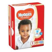 HUGGIES SIZE 4 DRY COMFORT DIAPERS 8-14kgs 18'S