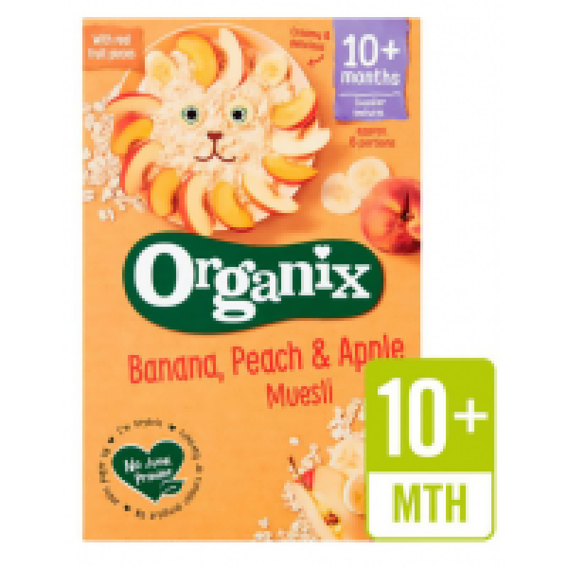 ORGANIX BANANA, PEACH AND APPLE MUESLI 200G