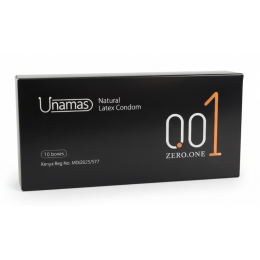 Unamas Zero One Condoms 10pack Box