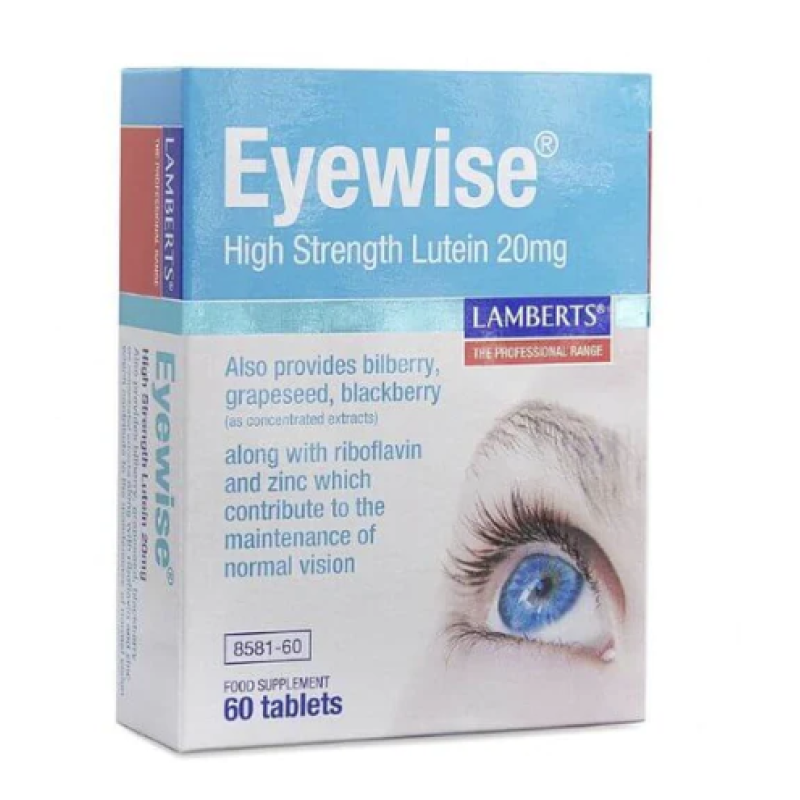 LAMBERTS EYEWISE NEW HIGH STRENGTH LUTEIN 20MG 60s