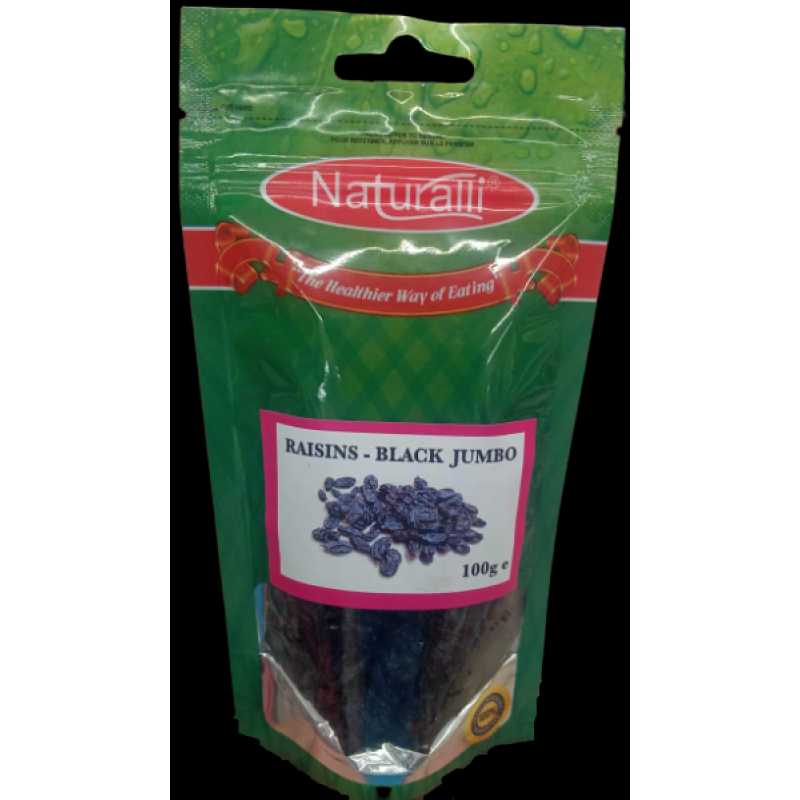 NATURALLI RAISINS-BLACK JUMBO 1OOG