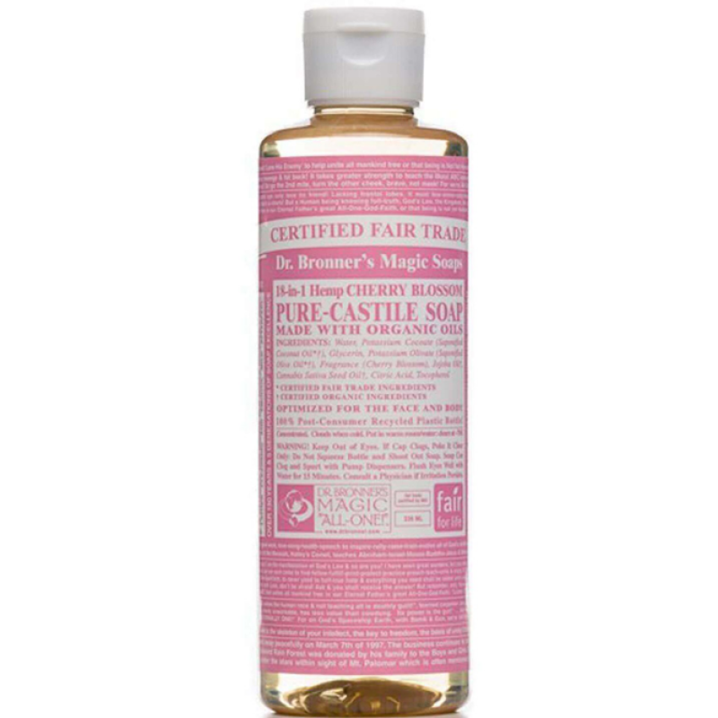 DR BRONNER’S CHERRY BLOSSOM PURE CASTILE LIQUID SOAP 118ML