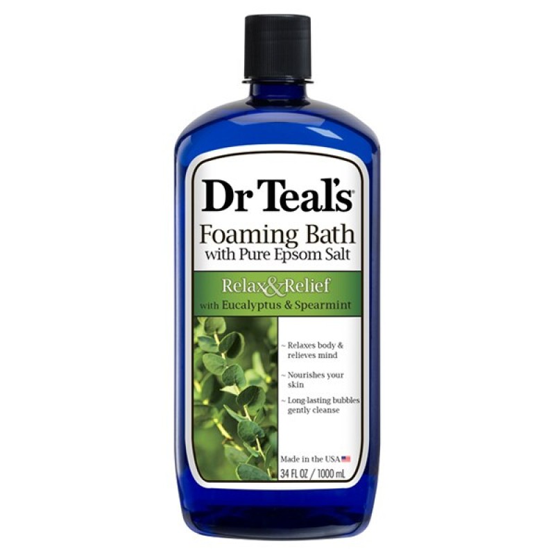 Dr Teal's Pure Epsom Salt Foaming Bath with Eucalyptus & Spearmint 1litre